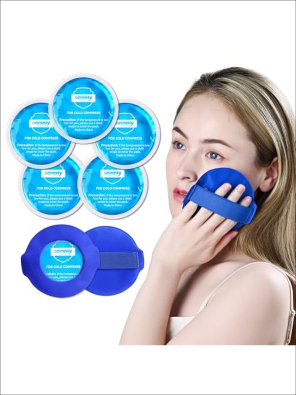 Mini Reusable Gel Ice Packs 5-Pack with 2 Cloth Covers